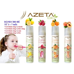 Gel đánh răng Azeta Bio 50ml (Vị Dâu tây, vị Táo, vị Chuối) dành cho trẻ 0-3 tuổi