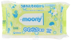 Khăn ướt Moony Nhật không mùi cho trẻ sơ sinh 80 tờ