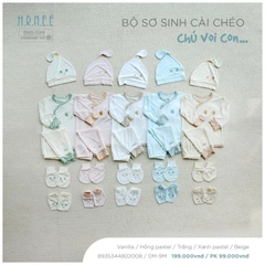 Hrnee Bộ Sơ Sinh Cài Chéo Chú Voi Beige 3,6M