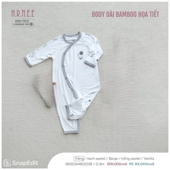 Hrnee Body Dài Bamboo Họa Tiết Trắng sứ 3,6M