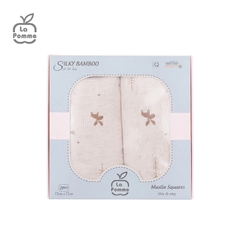 K002 Set 2 khăn sữa sợi tre lụa La Pomme - 75x75cm Hươu Nâu