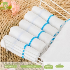 Khăn sữa Mipbi chất liệu 100% cotton hộp 6 khăn
