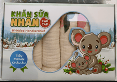 Khăn sữa nhăn cao cấp Mipbi (hộp 6 khăn)