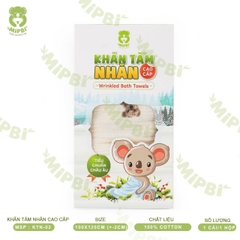 Khăn tắm xô nhăn Mipbi 4 lớp cao cấp 100x120cm