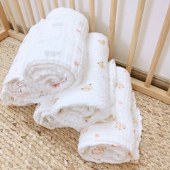 Khăn tắm xô xù 6 lớp Monona màu ngẫu nhiên
