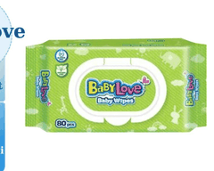 Khăn ướt không cồn Baby Love 80 tờ