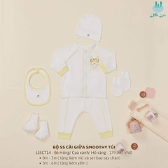 Little Love-Little Love-2024 BỘ SS CÀI GIỮA SMOOTHY TÚI CON HỔ VÀNG (0-6M)