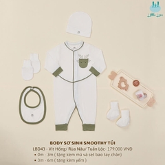 Little Love-Little Love-2024 BODY SƠ SINH SMOOTHY TÚI TUẦN LỘC RÊU (0-6M)