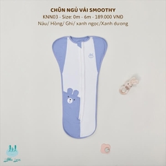 Little Love - 2024 CHŨN NGỦ VẢI SMOOTHY DẦY XANH DƯƠNG 0-3M