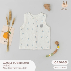 Little love Áo gile sơ sinh 2401 họa tiết 1,3-6M