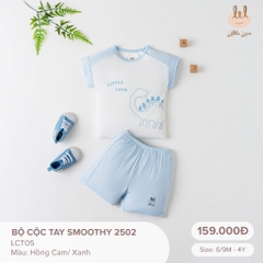 Little Love Bộ cộc tay smoothy 2502 xanh từ 9M-24M