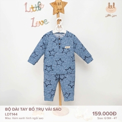 Little Love BỘ DÀI TAY BỔ TRỤ VẢI SAO 9,12,18-24M