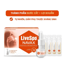 Nước muối LiveSpo navax chuyên dụng 4 tỷ lợi khuẩn 10 ống x 4ml