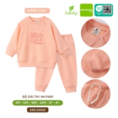 Lullaby Bộ dài tay NH748R - Hồng cam - 9,12,18,24M