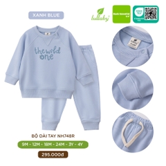 Lullaby Bộ dài tay NH748R - Xanh blue - 9,12,18,24M