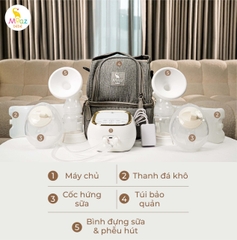 Máy hút sữa điện đôi Moaz Bebe MB-090