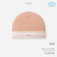 Nous - Mũ tròn màu nâu đất