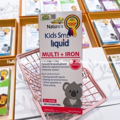 Nature's Way Kids Smart Liquid Multi + Iron Bổ sung sắt và 12 loại vitamin cho trẻ từ 1 tuổi