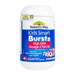 Nature's Way High DHA Omega-3 Fish Oil Trio 1Y+ 60 viên