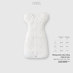 Nous Nhộng chũn màu trắng chấm bi nâu (S,M,L)