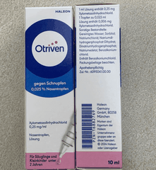 Otriven 0.025% Đức -  Thuốc nhỏ mũi cho trẻ sơ sinh (Dạng nhỏ, dạng xịt)