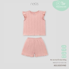 Nous Bộ cộc ba lỗ màu hồng 6,9,12,18M