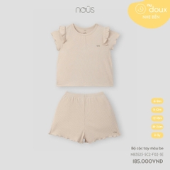 Nous Bộ cộc tay màu be 6,9,12,18M, 2Y