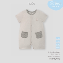 Nous Bộ liền cộc màu ghi thêu trang trí 3,6,9M