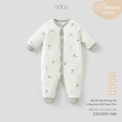 Nous Bộ liền dài không tất trắng họa tiết Peter Pan NB,0,3M
