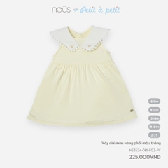 Nous - Váy dài màu vàng phối màu trắng (6M-2Y)