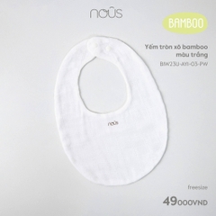 Nous - Yếm tròn xô bamboo màu trắng