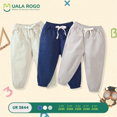 Quần dài Jogger Ualarogo (9-12M, 12-18M, 18-24M, 36M, 3-4Y), (Màu Xanh, Ghi, Be)