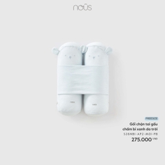 Nous Gối chặn tai gấu chấm bi xanh da trời