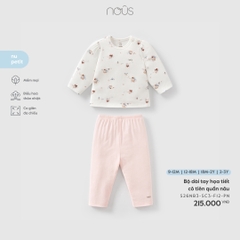 Nous Bộ dài tay họa tiết cô tiên quần hồng  (9M,12M,18M,2Y)