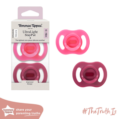 Set 2 ty ngậm silicon 6-18 tháng siêu nhẹ Tommee Tippee Ultra Light màu ngẫu nhiên