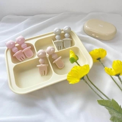 Set thìa dĩa TGM (Màu Cam, Hồng, Xanh Cốm, Trắng Xanh)