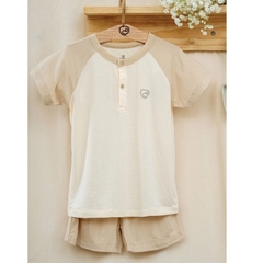 Bu Baby Bộ ngắn tay cổ trụ Siro | Kem 4039 - Be 4039