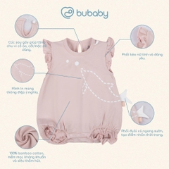 Bu Baby Body chip ngắn tay cài sau bé gái Bamco | 9-12M - Hồng 16K