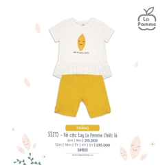 SS215 Bộ cộc tay La Pomme Chiếc lá (6M, 9M, 12M)