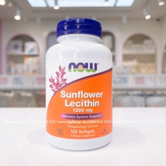 Sunflower Lecithin - Viên uống chống tắc tia sữa NOW Foods Mỹ