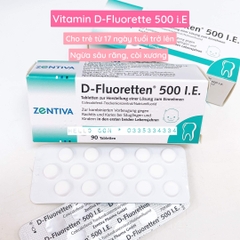 Vitamin D Fluoretten 500 IE cho trẻ sơ sinh và trẻ nhỏ 90v