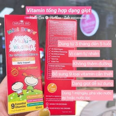 Vitamin tổng hợp cho Bé Biếng Ăn Multi Vitamin Drop Natures Aid cho trẻ từ 3 tháng tuổi