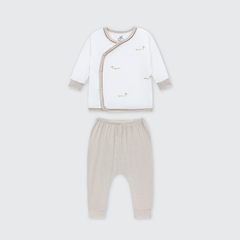 Bộ dài tay cúc lệch La Pomme Mùa hè của bé - Newborn,0M,3M Be