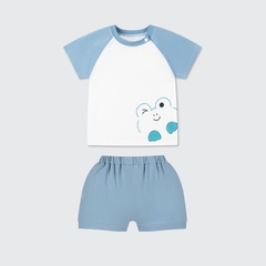 Bộ cộc tay La Pomme Vườn nhỏ thân yêu - 9,12,18M Xanh