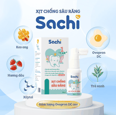 Xịt chống sâu răng Sachi trên 1 tuổi