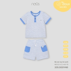 Nous Bộ cộc tay kẻ xanh 6,9,12,18M, 2Y