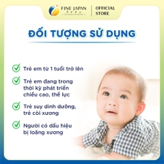 [Vị Sô-cô-la] Bột Canxi Cá Tuyết Fine Bone's Calcium For Kids FINE JAPAN bổ sung Canxi phát triển chiều cao gói 140g