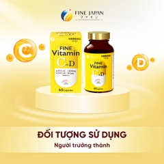 THỰC PHẨM BẢO VỆ SỨC KHỎE FINE VITAMIN C+D FINE JAPAN LỌ 60 VIÊN