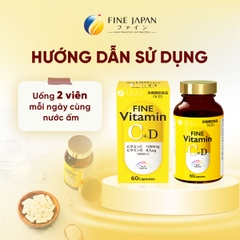 THỰC PHẨM BẢO VỆ SỨC KHỎE FINE VITAMIN C+D FINE JAPAN LỌ 60 VIÊN