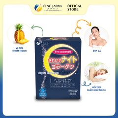 Bột uống Night Collagen FINE JAPAN hỗ trợ giấc ngủ & đẹp da hộp 28 thanh